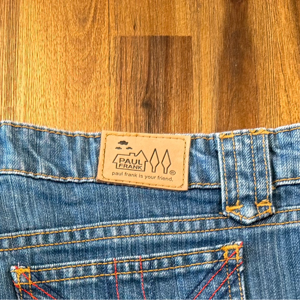 Paul Frank vintage dead stock Denim Mini Skirt Union Jack Pocket Embroidery 11 - Picture 8 of 10